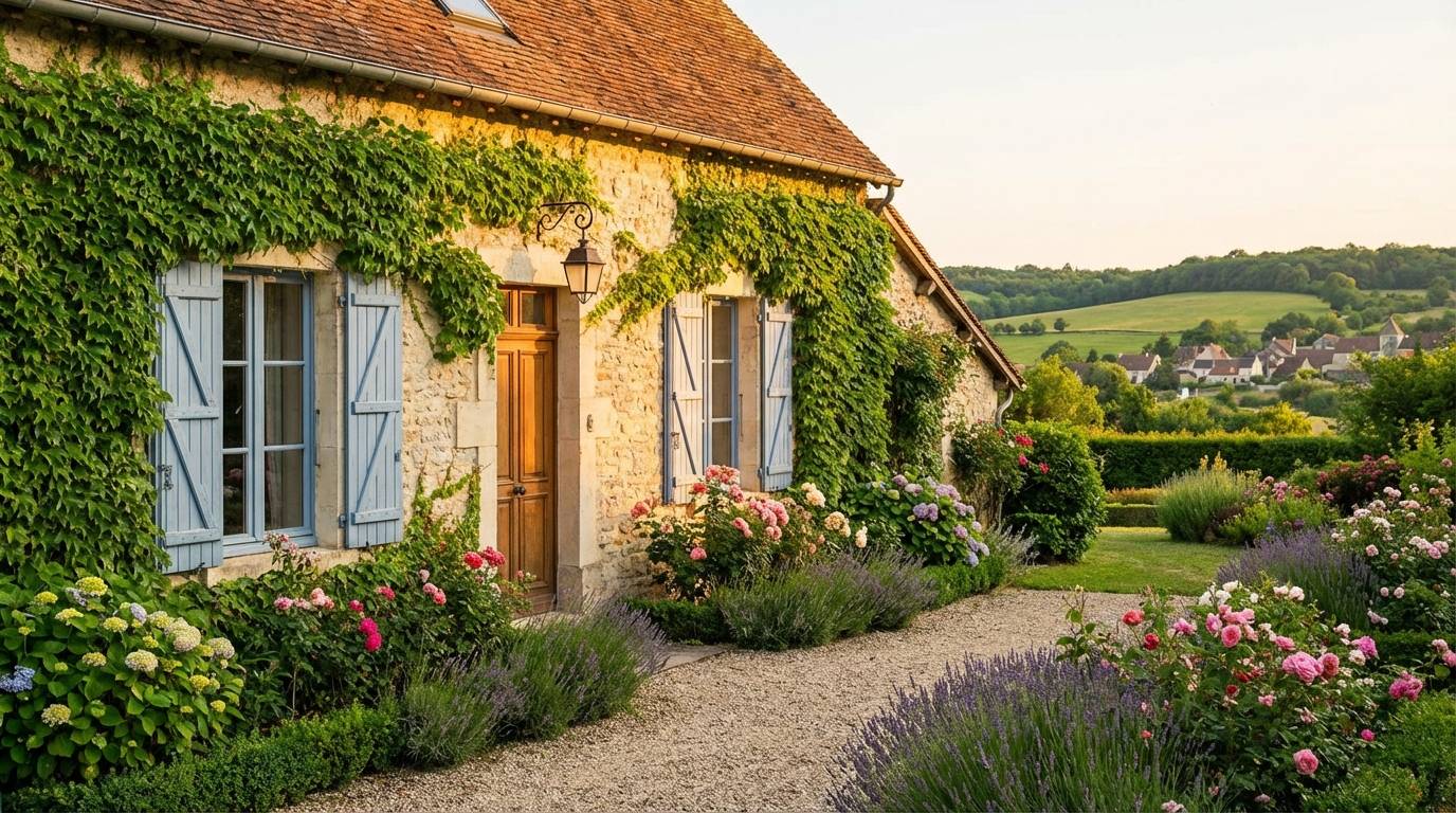 Maison de campagne fran&ccedil;aise avec jardin en Seine-et-Marne
